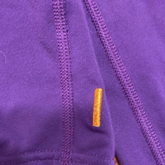 Lucy large purple long sleeve stretchy shrug tie up top - Picture 7 of 7